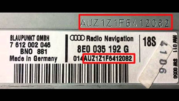 autoradio code Audi TT gratuit
