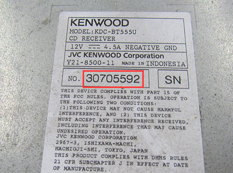 autoradio code Kenwood gratuit